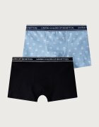 United Colors of Benetton прилепнали боксерки за деца от памук с еластан 2 броя сини 3G680X01V