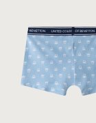 United Colors of Benetton прилепнали боксерки за деца от памук с еластан 2 броя сини 3G680X01V