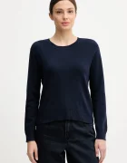 United Colors of Benetton пуловер дамски от памук тъмносин 1C19D10FV