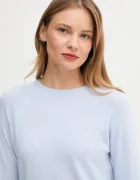 United Colors of Benetton пуловер дамски с добавена вълна син 1035D1P17