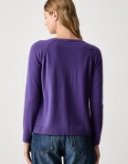 United Colors of Benetton пуловер дамски с добавена вълна виолетов 1035D1P17