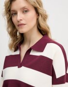 United Colors of Benetton пуловер дамски с вискоза бордо 1Z8CE301M