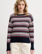 United Colors of Benetton пуловер дамски с вискоза тъмносин 1W2AD10GL