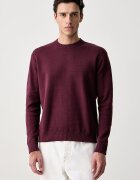 United Colors of Benetton пуловер мъжки от памук бордо 1UAEU10B6