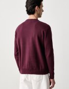 United Colors of Benetton пуловер мъжки от памук бордо 1UAEU10B6