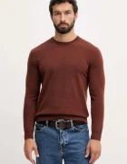 United Colors of Benetton пуловер мъжки от вълна кафяв 1002U1G34