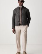 United Colors of Benetton пуловер мъжки с добавена вълна кафяв 12D5U10BN