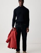 United Colors of Benetton пуловер мъжки с добавена вълна тъмносин 12D5U10BN