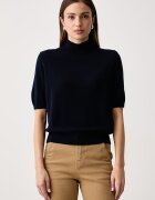United Colors of Benetton пуловер с къси ръкави дамски с вълна тъмносин 1B9YD204U