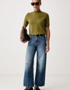 United Colors of Benetton пуловер с къси ръкави дамски с вълна зелен 1B9YD204U
