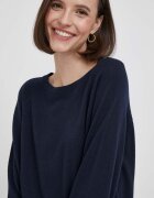 United Colors of Benetton Пуловер с вълна в тъмносиньо от лека материя