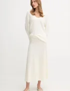 United Colors of Benetton Пуловер в бежово от лека материя 11CZD10FD