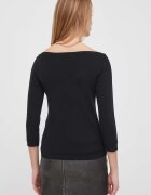 United Colors of Benetton Пуловер в черно от лека материя 1091D1M09
