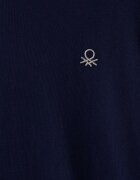 United Colors of Benetton пуловер за деца от памук тъмносин 1098Q1072