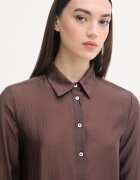 United Colors of Benetton риза дамска лиоселова кафява с изчистена шарка 5S3SDQ0DU