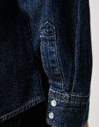 United Colors of Benetton риза дамска от деним синя 5RZKDQ06T