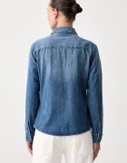 United Colors of Benetton риза дамска от деним синя 5YU3DQ0F9
