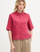 United Colors of Benetton риза дамска от лен червена 5BML5QB75