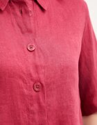 United Colors of Benetton риза дамска от лен червена 5BML5QB75