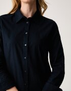 United Colors of Benetton риза дамска от памук тъмносиня 5WPQDQ0AX