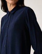 United Colors of Benetton риза дамска от вискоза тъмносиня 5WPWDQ0B0