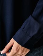 United Colors of Benetton риза дамска от вискоза тъмносиня 5WPWDQ0B0