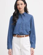 United Colors of Benetton риза дамска памучна синя 5DHJDQ0DT
