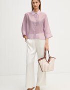 United Colors of Benetton риза дамска с лиосел розова с изчистена шарка 5UOCDQ0E6
