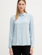 United Colors of Benetton риза дамска с вискоза синя 5WPWDQ0B0
