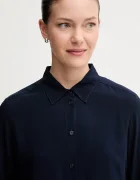 United Colors of Benetton риза дамска с вискоза тъмносиня 5WPWDQ0B0