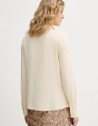 United Colors of Benetton Риза дамска в бежово със стандартна кройка с класическа яка 55M1DQ0CP
