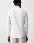 United Colors of Benetton риза мъжка с памук бяла 58YAUQ07E