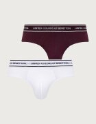 United Colors of Benetton слипове мъжки от памук с еластан 2 броя бели 3G682S00N