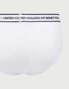 United Colors of Benetton слипове мъжки от памук с еластан 2 броя бели 3G682S00N