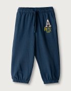 United Colors of Benetton спортен панталон за деца от памук тъмносин 3J70GF05K