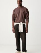 United Colors of Benetton суичър мъжки от памук кафяв 342ZU1093