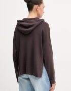 United Colors of Benetton суичър с качулка дамски от вискоза кафяв 1LHGD204M