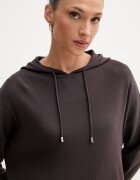United Colors of Benetton суичър с качулка дамски от вискоза кафяв 1LHGD204M