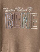 United Colors of Benetton суичър с цип и качулка за деца от памук бежов 3J68C506D