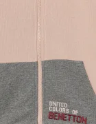 United Colors of Benetton суичър с цип за деца от памук розов 3J68C505D