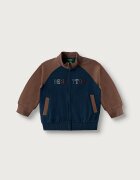 United Colors of Benetton суичър с цип за деца от памук тъмносин 3J70G504I