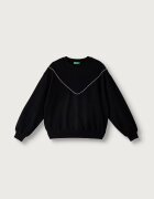 United Colors of Benetton суичър за деца с памук черен 30L3C10KW