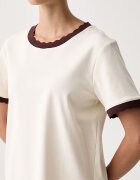 United Colors of Benetton тениска дамска от памук бежова 3DCJD10DM