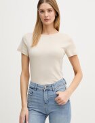 United Colors of Benetton тениска дамска от памук бежова 3GA8D10BX