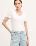 United Colors of Benetton тениска дамска от памук бежова 3O4YD4028