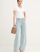 United Colors of Benetton тениска дамска от памук бежова 3O4YD4028