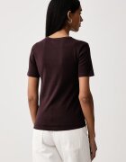 United Colors of Benetton тениска дамска от памук кафява 3GA8E16A2