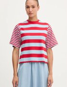 United Colors of Benetton тениска дамска от памук с еластан червена 3NAFD10CY
