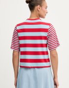 United Colors of Benetton тениска дамска от памук с еластан червена 3NAFD10CY