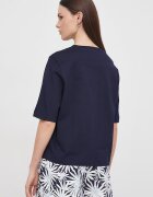 United Colors of Benetton тениска дамска от памук тъмносиня 3BL0E17G5